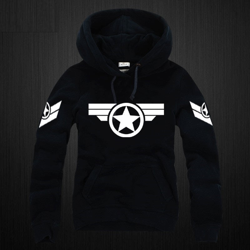 Captain America unisex  Zipper Pullovers Cardigan Sweater,Stree Fashion Sports Coat,Cool Hoodie Sweater Coat