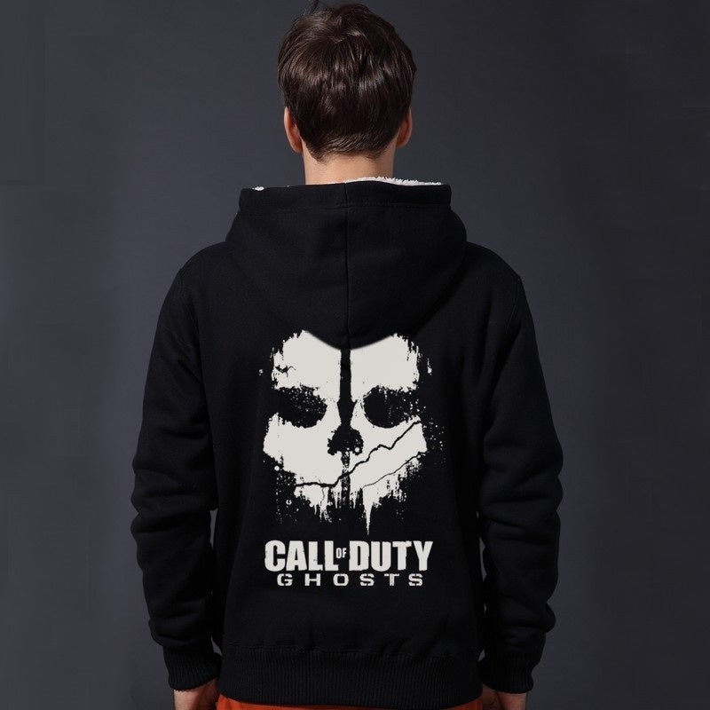 Call of Duty Thickening cotton-padded jacket  winter warm Hoodie Flannel Coats Soft Comfort Cashmere Sweatshirts