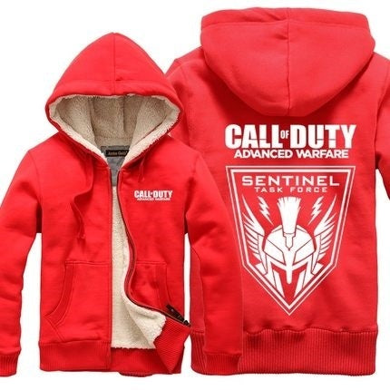 Call of Duty zahušťovací bavlněná bunda zimní zateplená Mikina Flanelové kabáty Měkké pohodlné kašmírové mikiny