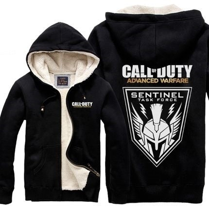 Call of Duty zahušťovací bavlněná bunda zimní zateplená Mikina Flanelové kabáty Měkké pohodlné kašmírové mikiny