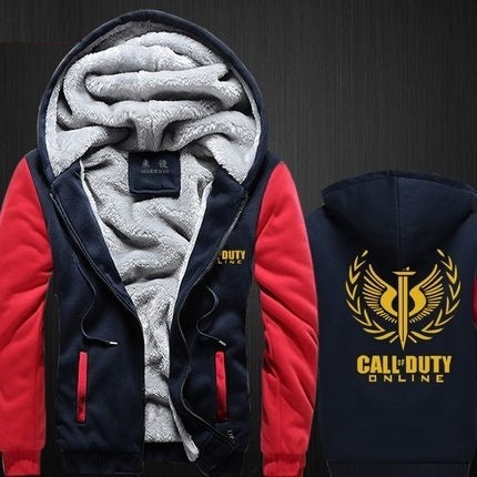 Call of Duty zahušťovací bavlněná bunda zimní zateplená Mikina Flanelové kabáty Měkké pohodlné kašmírové mikiny