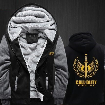 Call of Duty zahušťovací bavlněná bunda zimní zateplená Mikina Flanelové kabáty Měkké pohodlné kašmírové mikiny