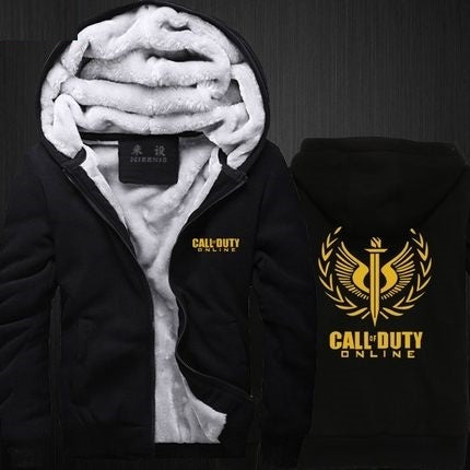 Call of Duty zahušťovací bavlněná bunda zimní zateplená Mikina Flanelové kabáty Měkké pohodlné kašmírové mikiny
