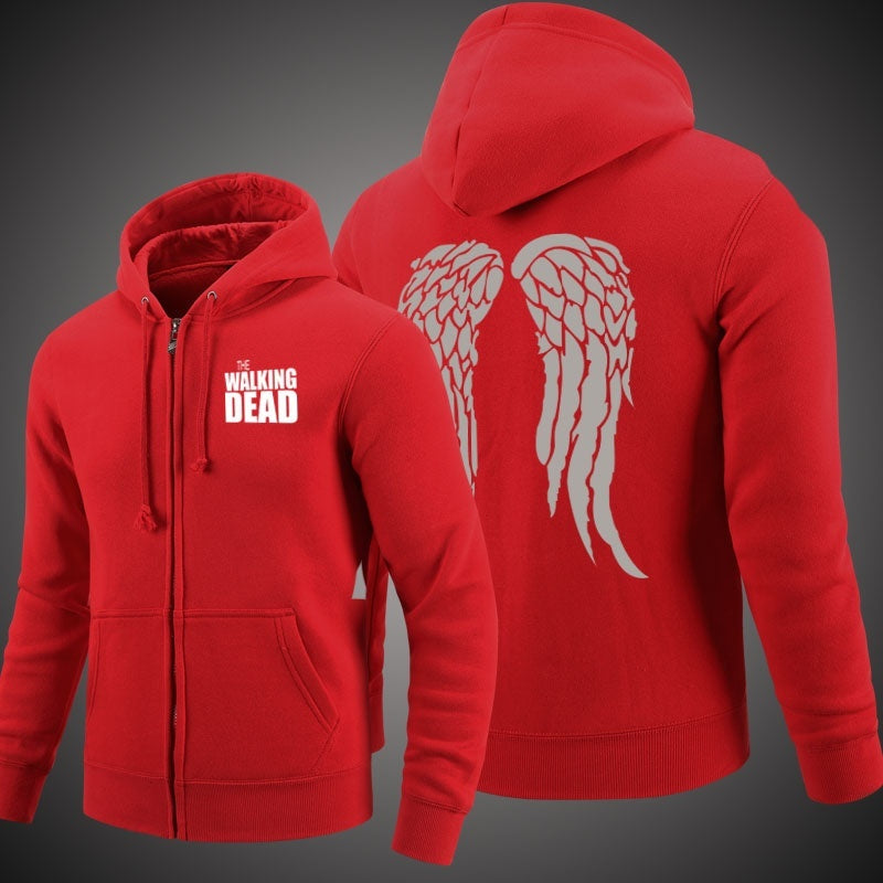 The Walking Dead Unisex Svetr Cardigan s kapucí na zip, Sportovní kabát Stree Fashion, Kabát s kapucí Cool Hoodie