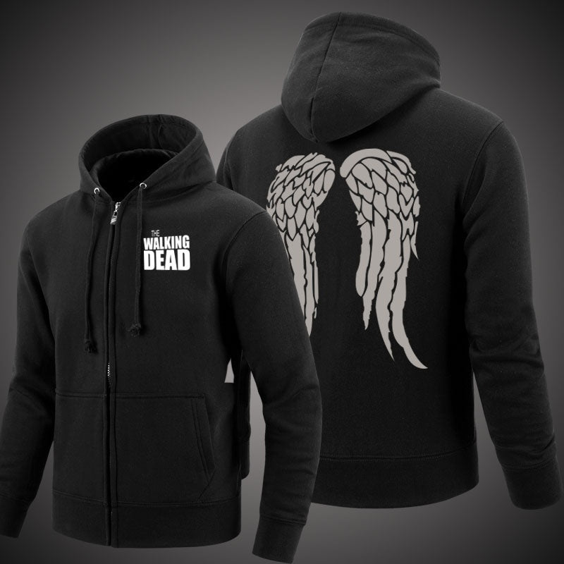 The Walking Dead Unisex Svetr Cardigan s kapucí na zip, Sportovní kabát Stree Fashion, Kabát s kapucí Cool Hoodie