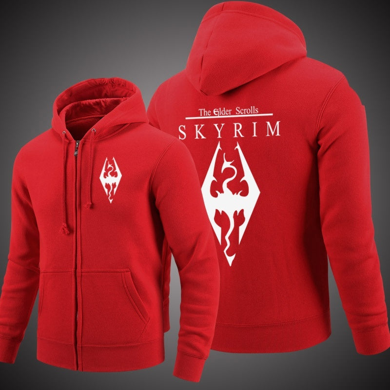 The Elder Scrolls Unisex  Zipper Hooded Cardigan Sweater,Stree Fashion Sports Coat,Cool Hoodie Sweater Coat