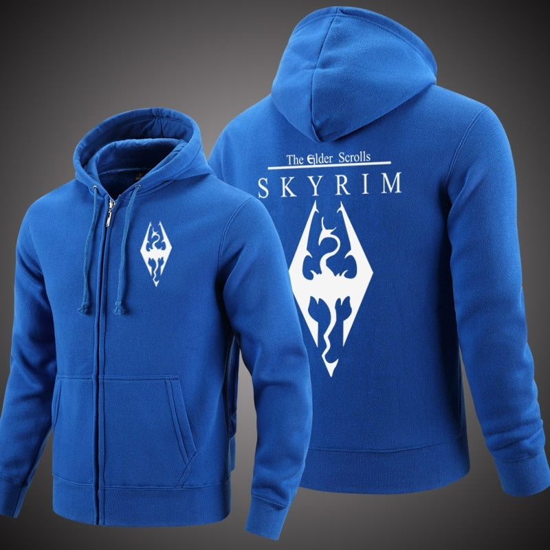 The Elder Scrolls Unisex  Zipper Hooded Cardigan Sweater,Stree Fashion Sports Coat,Cool Hoodie Sweater Coat