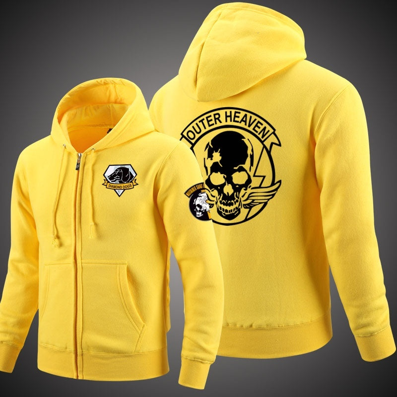 Metal Gear Solid Unisex  Zipper Hooded Cardigan Sweater,Stree Fashion Sports Coat,Cool Hoodie Sweater Coat