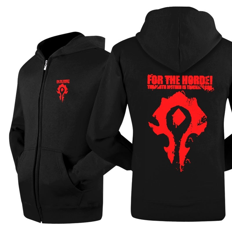 World of Warcraft/Dota Horde Cool Hooded Thickened Velour Coat Jacket Sweatshirts
