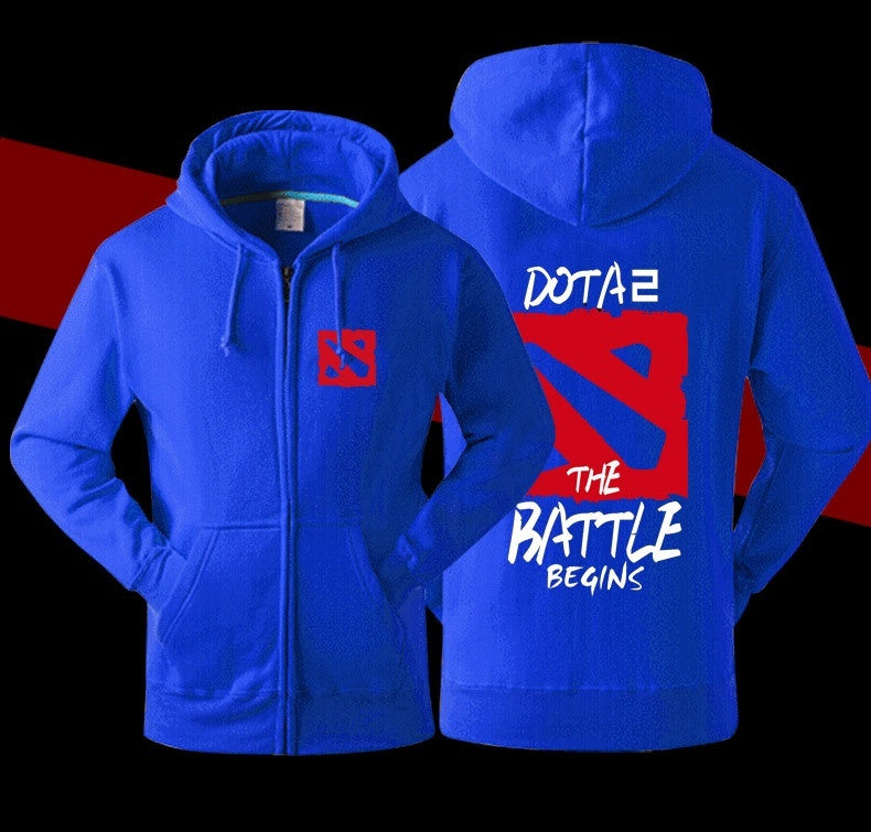 Dota The Battle Begins Cool Mikiny se zesíleným velurovým kabátem s kapucí