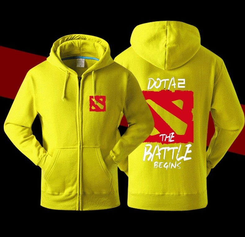 Dota The Battle Begins Cool Mikiny se zesíleným velurovým kabátem s kapucí