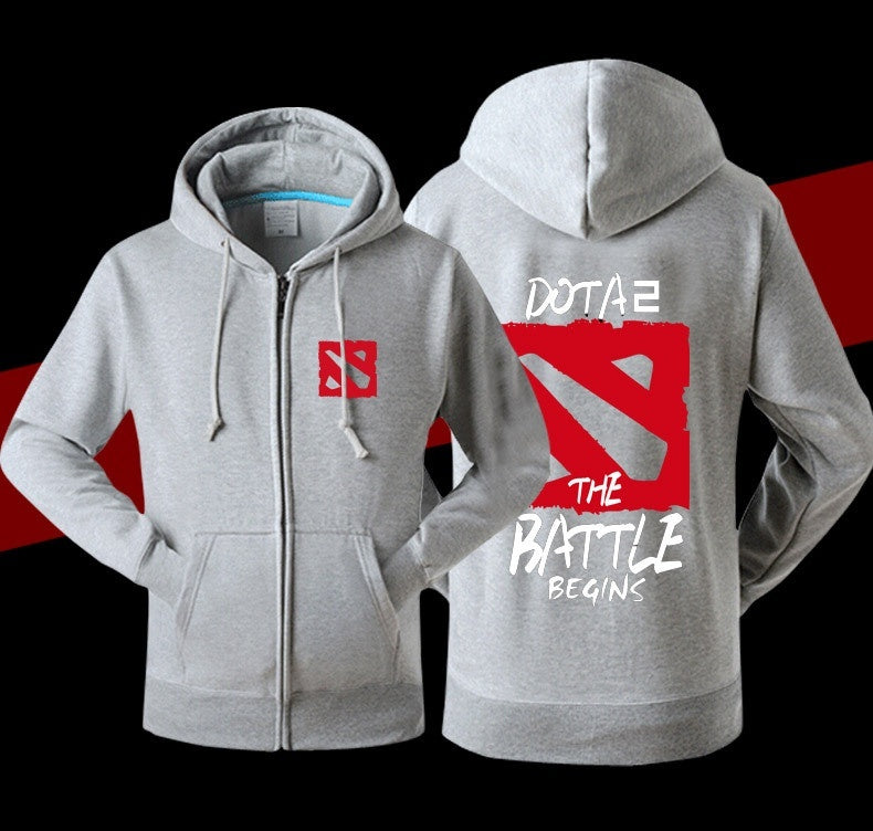 Dota The Battle Begins Cool Mikiny se zesíleným velurovým kabátem s kapucí