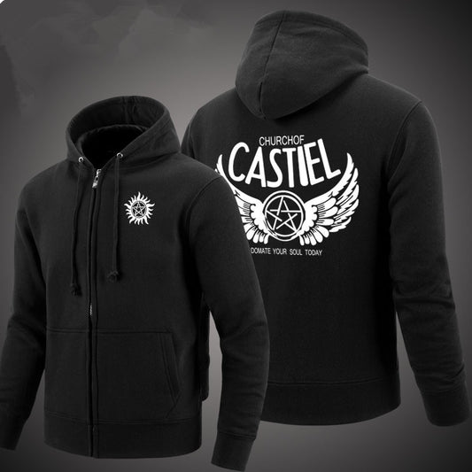 Supernatural Unisex  Zipper Hooded Cardigan Sweater,Stree Fashion Sports Coat,Cool Hoodie Sweater Coat
