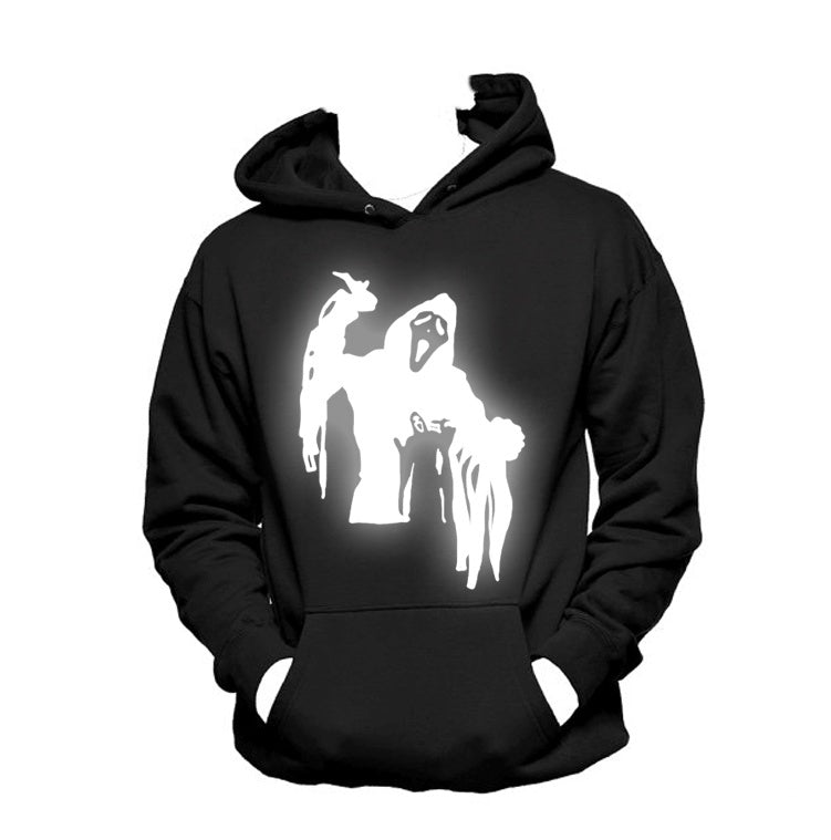 Ghost Luminous Hooded Sweater Pullover Sweater For Men and Women,Lovers Sweatshirt Halloween Gifts Birthday Gifts