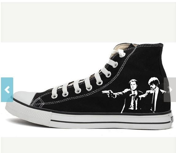 Pulp Fiction Shoes High Top Luminous Canvas Shoes Pulp Fiction Luminous Shoes Lighted Sneakers Christmas Gifts Birthday Gifts