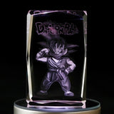 Dragonball Goku Action Figure Goku Engraving Crystal 3D LED Light Figure DRAGON BALL Doll