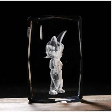 Dragonball Goku Action Figure Goku Engraving Crystal 3D LED Light Figure DRAGON BALL Doll
