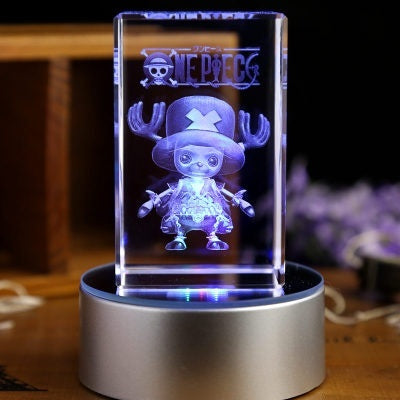 Jednodílná panenka Tony Chopper s gravírováním křišťálové 3D LED figurky