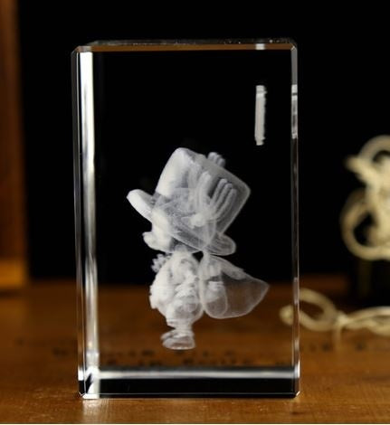 One Piece Tony Chopper Action Figure  Engraving Crystal 3D LED Light Figure One Piece Doll