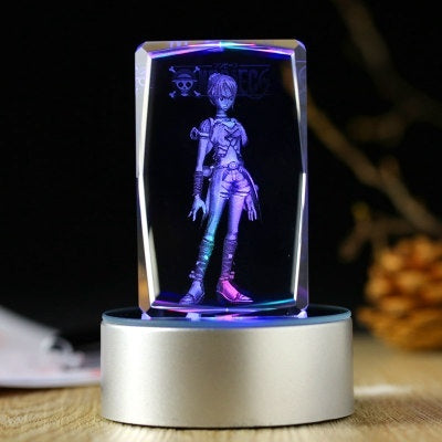 Jednodílná panenka Robin akční figurka s gravírováním křišťálové 3D LED figurky