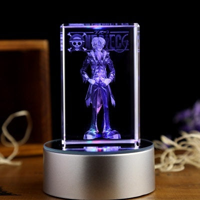 Jednodílná panenka Sanji akční figurka s gravírováním křišťálového 3D LED světla