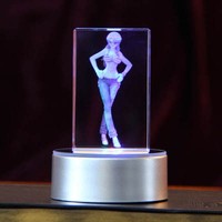 Jednodílná panenka Nami akční figurka s gravírováním křišťálové 3D LED figurky