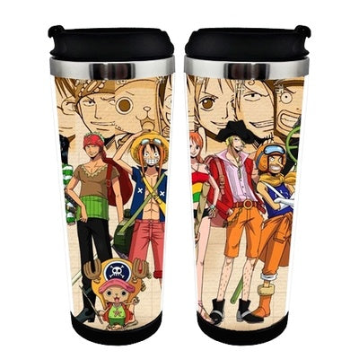 One piece Cup Stainless Steel 400ml Coffee Tea Cup One piece Beer Stein Birthday Gifts Christmas Gifts