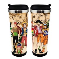 One piece Cup Stainless Steel 400ml Coffee Tea Cup One piece Beer Stein Birthday Gifts Christmas Gifts