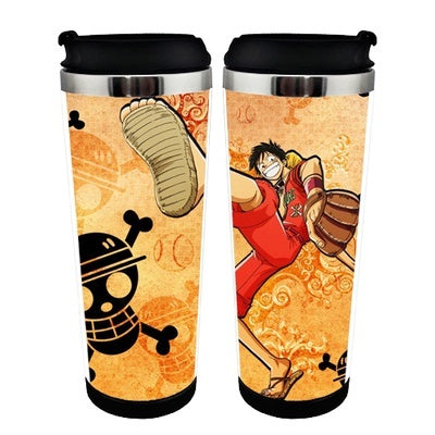 One piece Cup Stainless Steel 400ml Coffee Tea Cup One piece Beer Stein Birthday Gifts Christmas Gifts