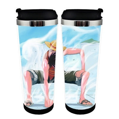 One piece Cup Stainless Steel 400ml Coffee Tea Cup One piece Beer Stein Birthday Gifts Christmas Gifts