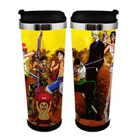 One piece Cup Stainless Steel 400ml Coffee Tea Cup One piece Beer Stein Birthday Gifts Christmas Gifts