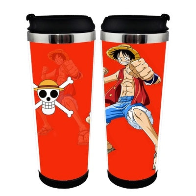 One piece Cup Stainless Steel 400ml Coffee Tea Cup One piece Beer Stein Birthday Gifts Christmas Gifts