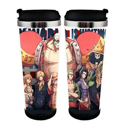 One piece Cup Stainless Steel 400ml Coffee Tea Cup One piece Beer Stein Birthday Gifts Christmas Gifts