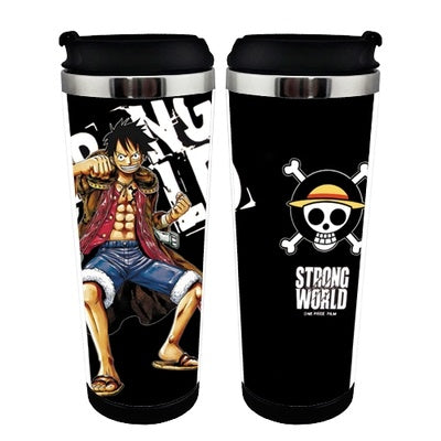 One piece Cup Stainless Steel 400ml Coffee Tea Cup One piece Beer Stein Birthday Gifts Christmas Gifts