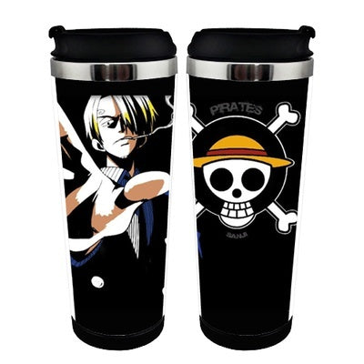 One piece Cup Stainless Steel 400ml Coffee Tea Cup One piece Beer Stein Birthday Gifts Christmas Gifts