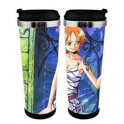 One piece Cup Stainless Steel 400ml Coffee Tea Cup One piece Beer Stein Birthday Gifts Christmas Gifts