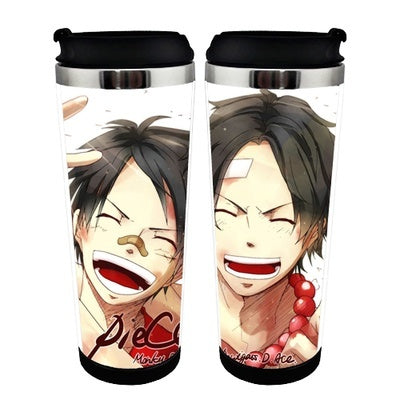 One piece Cup Stainless Steel 400ml Coffee Tea Cup One piece Beer Stein Birthday Gifts Christmas Gifts