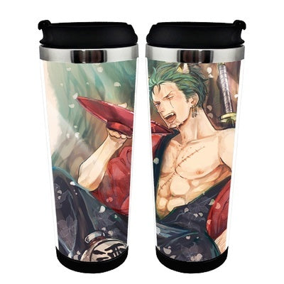 One piece Cup Stainless Steel 400ml Coffee Tea Cup One piece Beer Stein Birthday Gifts Christmas Gifts