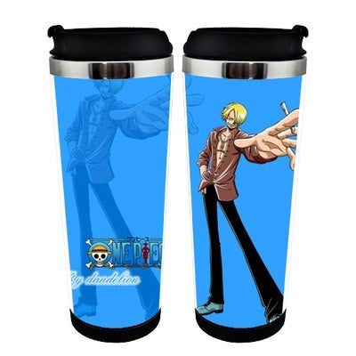 One piece Cup Stainless Steel 400ml Coffee Tea Cup One piece Beer Stein Birthday Gifts Christmas Gifts