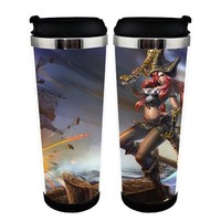 Anime League of Legends LoL Jinx Cup Stainless Steel 400ml Coffee Tea Cup LoL Beer Stein Birthday Gifts Christmas Gifts