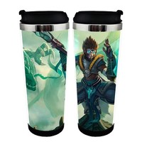 Anime League of Legends LoL Jinx Cup Stainless Steel 400ml Coffee Tea Cup LoL Beer Stein Birthday Gifts Christmas Gifts