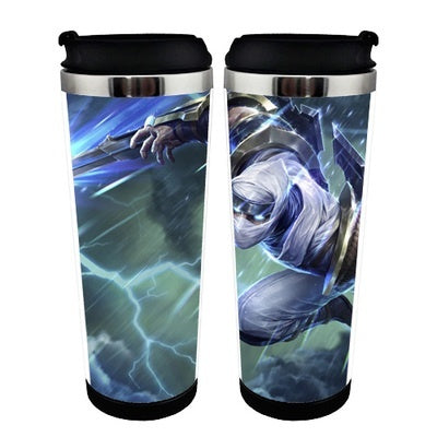 অ্যানিমে লীগ অফ লিজেন্ডস LoL জিনক্স কাপ স্টেইনলেস স্টিল 400ml কফি চা কাপ LoL বিয়ার স্টেইন জন্মদিনের উপহার ক্রিসমাস উপহার