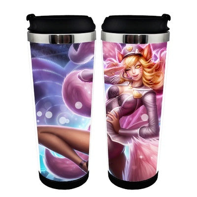 Anime League of Legends LoL Jinx Cup Stainless Steel 400ml Coffee Tea Cup LoL Beer Stein Birthday Gifts Christmas Gifts