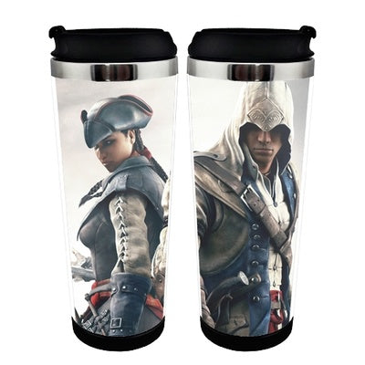 Assassins Creed Action Figure Cup Stainless Steel 400ml Coffee Tea Cup Assassins Creed  Beer Stein Birthday Gifts Christmas Gifts