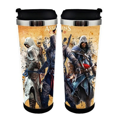 Assassins Creed Action Figure Cup Stainless Steel 400ml Coffee Tea Cup Assassins Creed  Beer Stein Birthday Gifts Christmas Gifts