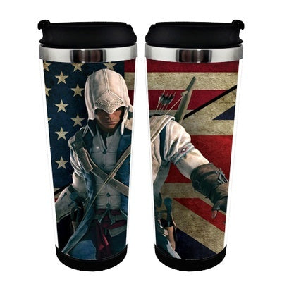 Assassins Creed Action Figure Cup Stainless Steel 400ml Coffee Tea Cup Assassins Creed  Beer Stein Birthday Gifts Christmas Gifts