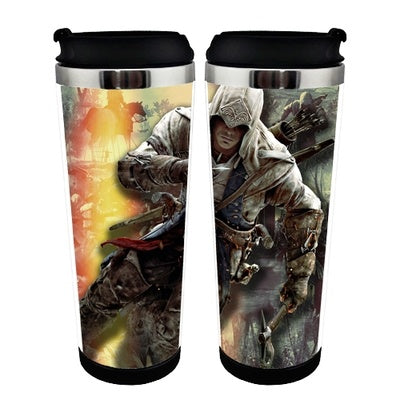 Assassins Creed Action Figure Cup Stainless Steel 400ml Coffee Tea Cup Assassins Creed  Beer Stein Birthday Gifts Christmas Gifts