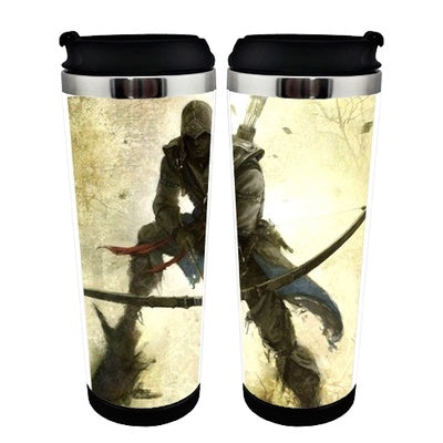 Assassins Creed Action Figure Cup Stainless Steel 400ml Coffee Tea Cup Assassins Creed  Beer Stein Birthday Gifts Christmas Gifts