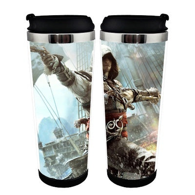 Assassins Creed Action Figure Cup Stainless Steel 400ml Coffee Tea Cup Assassins Creed  Beer Stein Birthday Gifts Christmas Gifts