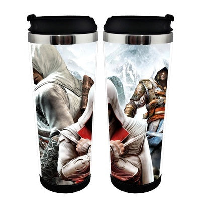 Assassins Creed Action Figure Cup Stainless Steel 400ml Coffee Tea Cup Assassins Creed  Beer Stein Birthday Gifts Christmas Gifts